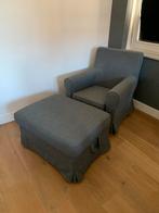 Ektorp fauteuil/stoel/bankje met poef/voetenbank/hocker, Ophalen, Zo goed als nieuw, 75 tot 100 cm
