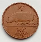 1/2 Penny 1942 Ierland Prachtige Oude Munt WO2 Varken Big, Verzamelen, Ophalen of Verzenden, Overige gebieden