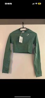 Gymshark vital seamless 2.0 croptop green maat m, Ophalen of Verzenden, Nieuw, Groen, Fitness of Aerobics