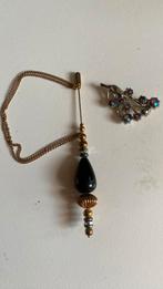 Vintage hoedenspeld en broche, Ophalen of Verzenden, Zo goed als nieuw, Overige materialen