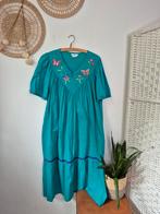 Vintage 80s geborduurde vlinder tiered jurk L, Maat 42/44 (L), Ophalen of Verzenden, Zo goed als nieuw, Vintage