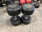 2 x 32,5 kg inotec rubberen dumbells dumbell set gewichten, Sport en Fitness, Fitnessmaterialen, Ophalen, Dumbbell, Gebruikt, Inotec