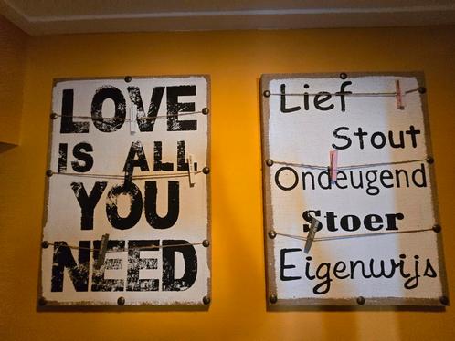 MEMORY BORDEN JUTE/CANVAS - SETPRIJS 35,- EURO VASTE PRIJS, Huis en Inrichting, Woonaccessoires | Wanddecoraties, Nieuw, Ophalen of Verzenden