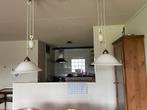 Vintage Hanglampen met Katrolsysteem, Huis en Inrichting, Lampen | Hanglampen, Ophalen, Gebruikt, Glas, 75 cm of meer
