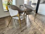 Richmond 2x eetkamerstoelen Gwen Velvet Khaki, Huis en Inrichting, Stoelen, Ophalen, Zo goed als nieuw, Twee