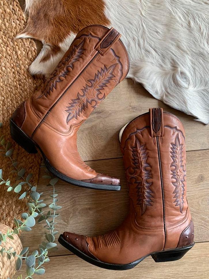 Mezcalero cowboylaarzen 38 western boots bohemian laarzen, Kleding | Dames, Schoenen, Zo goed als nieuw, Hoge laarzen, Bruin, Ophalen of Verzenden