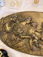 Religieus bronzen plaque jozef, Ophalen of Verzenden