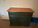 Dressoir kastje grenen met groen, Huis en Inrichting, Ophalen, 100 tot 150 cm, Grenenhout, 25 tot 50 cm