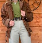 Vintage leren jas - eind jaren 80 / begin jaren 90, Ophalen of Verzenden, Gedragen, Maat 46/48 (XL) of groter, Bruin