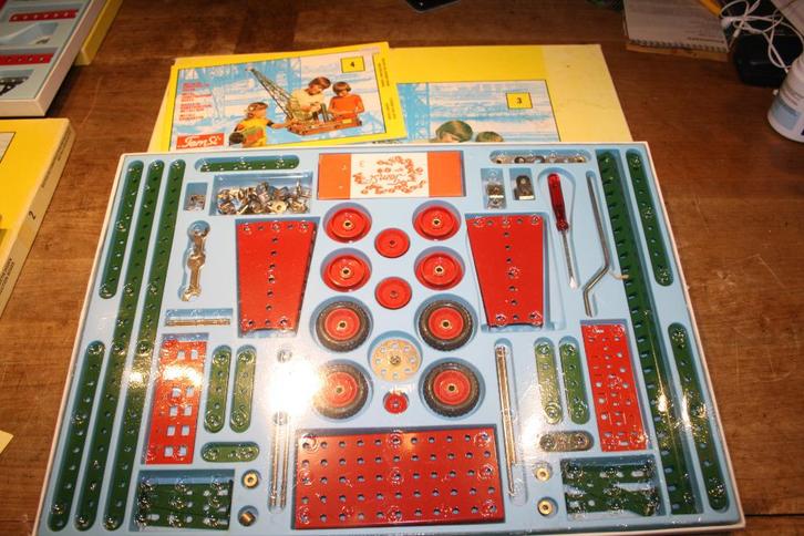 Temsi mecano doos 3 NIEUW en 2 en Y allen compleet, meccano, Antiek en Kunst, Antiek | Speelgoed, Ophalen of Verzenden