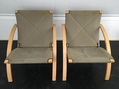 Fauteuils Dutch Design door Gijs Bakker, Huis en Inrichting, Fauteuils, Leer, 50 tot 75 cm, 75 tot 100 cm, Ophalen