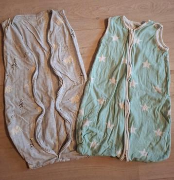Te koop 2 slaapzakken maat 70 cm zonder mouw beschikbaar voor biedingen