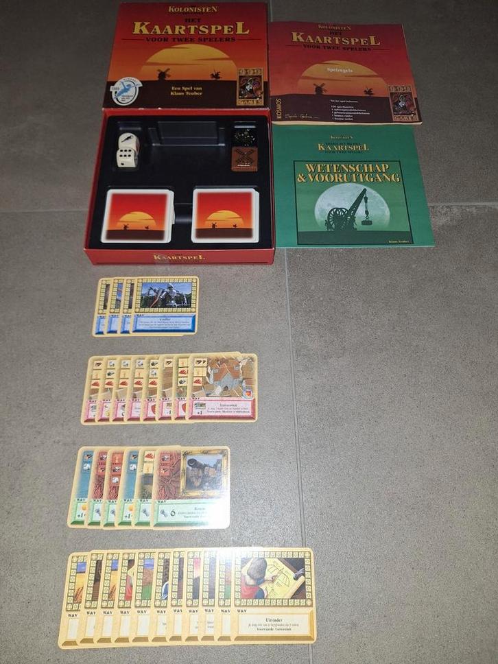 Kolonisten van Catan Kaartspel met uitbreiding W&V, Hobby en Vrije tijd, Gezelschapsspellen | Bordspellen, Zo goed als nieuw, Een of twee spelers