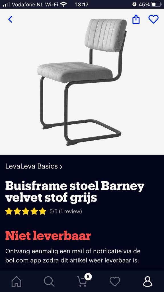 2 grijze retro stoelen zo goed als nieuw, Huis en Inrichting, Stoelen, Zo goed als nieuw, Twee, Overige materialen, Grijs, Ophalen