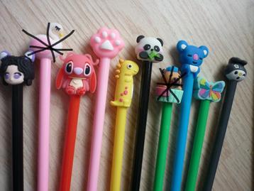 NIEUW ! Pennen met figuurtje leuk om uit te delen op feestje beschikbaar voor biedingen