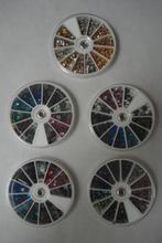 5 nwe doosjes met hotfix strass steentjes verschillende afm, Hobby en Vrije tijd, Kledingapplicaties en Hotfix, Ophalen of Verzenden