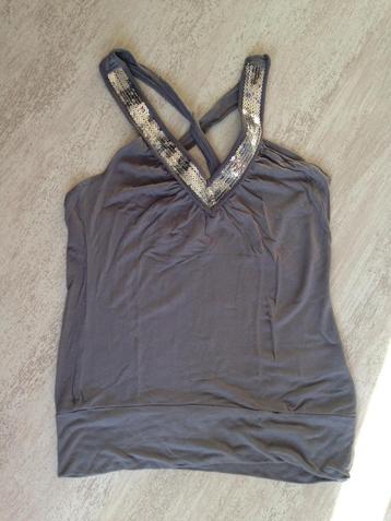 Leuke grijze tuniek met pailletten maat M beschikbaar voor biedingen