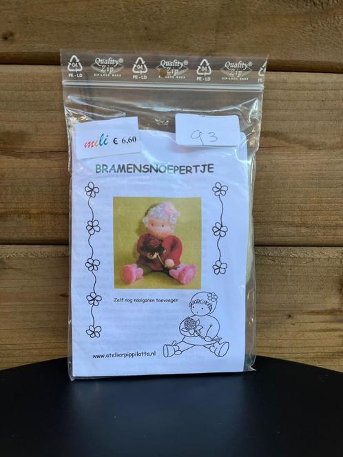 Zelfmaakpakket Bramensnoepertje atelier Pippilotta, Hobby en Vrije tijd, Vilt, Nieuw, Boek of Patroon, Verzenden
