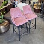 2 x Barkruk Brook Chenille Roze van Richmond, Huis en Inrichting, Barkrukken, Ophalen, ., Nieuw, Richmond