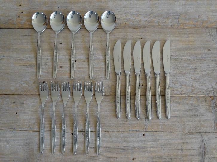 Bestek, Keltum / van Kempen & Begeer, 18-8, gaaf, Antiek en Kunst, Antiek | Bestek, Ophalen of Verzenden