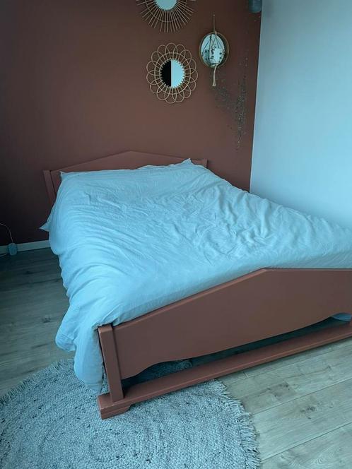 Grenen bedombouw 140x200cm, Huis en Inrichting, Slaapkamer | Bedden, Gebruikt, Tweepersoons, 140 cm, 200 cm, Hout, Overige kleuren