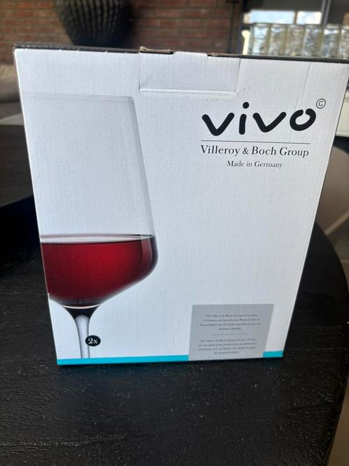 12 Vivo Rode Wijn Glazen Kristal, Huis en Inrichting, Keuken | Servies, Nieuw, Glas of Glazen, Overige stijlen, Glas, Ophalen of Verzenden