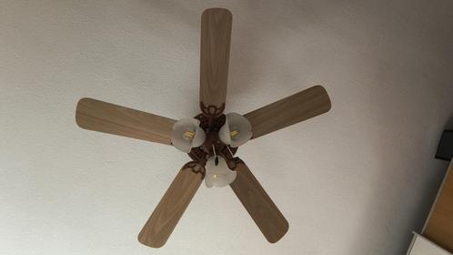 Plafondventilator SMC mooie vintage houtlook, Witgoed en Apparatuur, Ventilatoren, Gebruikt, Plafondventilator, Ophalen