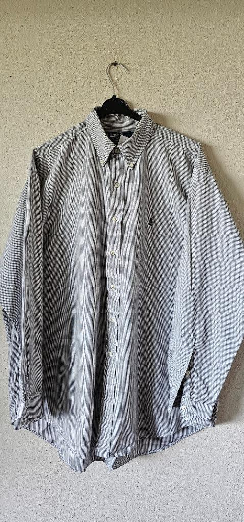 geruiten overhemd van Ralph lauren maat xl (9725), Kleding | Heren, Grote Maten, Overhemd, Blauw, Verzenden