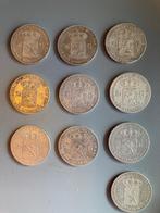 10 zilveren rijksdaalders Koning Willem II & III, Postzegels en Munten, Setje, Zilver, 2½ gulden, Koning Willem II