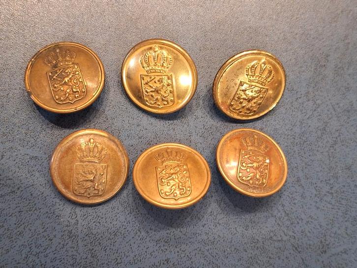 6 Oude Knopen Hollandse Leeuw, Verzamelen, Militaria | Algemeen, Ophalen of Verzenden