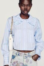 SANDRO GESTREEPTE BLOUSE RUCHES, MAAT 36 (NEW €195)💖💖💖, Kleding | Dames, Overige kleuren, Sandro, Ophalen of Verzenden, Zo goed als nieuw