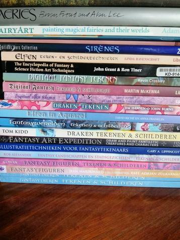 22x Elfen/Feeën/Draken/Fantasy tekenen- wie durf te bieden beschikbaar voor biedingen