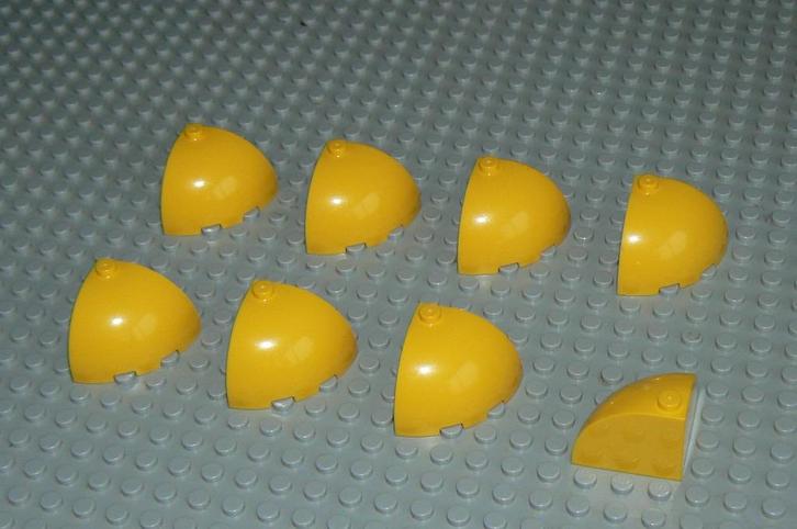 L540 Kwart ronde stenen 3x3 en 2 hoog geel 8 st., Kinderen en Baby's, Speelgoed | Duplo en Lego, Nieuw, Lego, Losse stenen, Ophalen of Verzenden