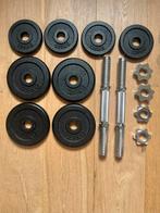 Gietijzeren Verstelbare Dumbbells Set, Sport en Fitness, Fitnessmaterialen, Ophalen of Verzenden, Zo goed als nieuw, Armen, Dumbbell