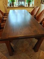 Mooie massief eiken tafel, Huis en Inrichting, Complete eetkamers, Ophalen, Zo goed als nieuw, 6 tot 8 stoelen