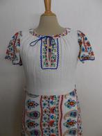 Folkore/Ibiza/boho/hippie/vintage jurk! S, Verzenden, Wit, Zo goed als nieuw, Maat 36 (S)