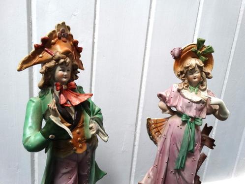 Set biscuit camee beelden man vrouw, "Napoleon en Josepine", Verzamelen, Beelden en Beeldjes, Gebruikt, Mens, Ophalen
