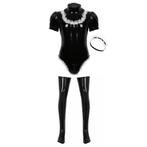 Heren french maid lingerie pakje / romper voor mannen, Kleding | Heren, Ondergoed, Verzenden, Zwart, Nachtkleding