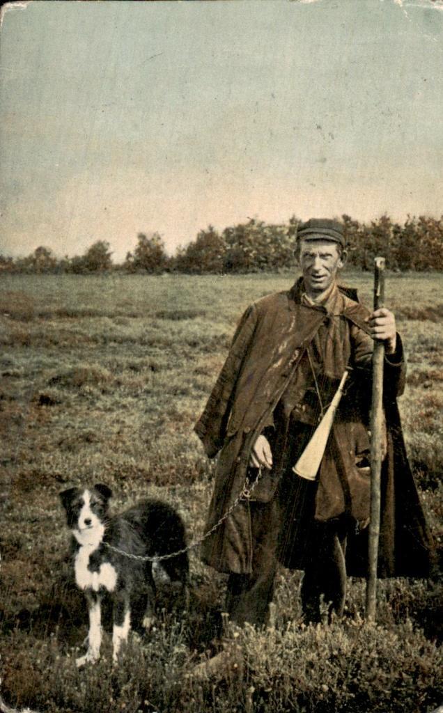 Doorn - Herder - Met hond en hoorn, Verzamelen, Ansichtkaarten | Nederland, Gelopen, Utrecht, Voor 1920, Ophalen of Verzenden