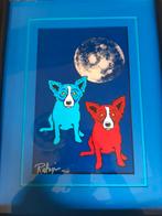 Cosmos moon blue dog, Ophalen of Verzenden