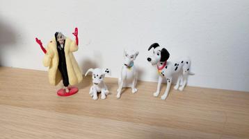 Cruella en dalmatiers Disney poppetjes  beschikbaar voor biedingen