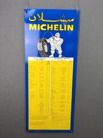 Michelin Bibendem bandenspanning tabel 1969-1970, Reclamebord, Info@michelle.tv, Ophalen of Verzenden, Postbus1