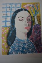 CHARLES EYCK LITHO TITEL "DAME" ANNO 1947 SCHILDERSPRENT SP9, Antiek en Kunst, Verzenden