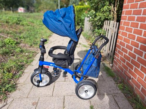 Scar Driewieler met Duwstang en Overkapping. En loopfietsje, Fietsen en Brommers, Fietsen | Driewielers, Gebruikt, Duwstang, Verstelbare zitting