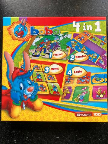 Bobo 4 in 1 Spel: Puzzel, Domino, Memo & Lotto beschikbaar voor biedingen
