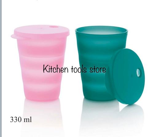 Tupperware set Rietjesbekers Fun bekers 2x 330ml voorraad, Huis en Inrichting, Keuken | Tupperware, Nieuw, Beker of Kan, Ophalen of Verzenden