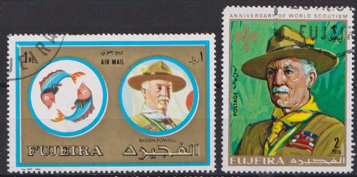 Fujeira Scouting Baden Powell, Postzegels en Munten, Postzegels | Thematische zegels, Gestempeld, Overige thema's, Ophalen of Verzenden