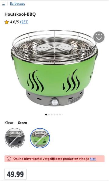 Tafel/camping bbq (Lidl) beschikbaar voor biedingen