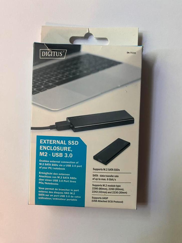 Digitus External SSD Enclosure M.2 USB 3.0 (Model: DA-71111), Diversen, Bureau-accessoires, Zo goed als nieuw, Ophalen of Verzenden