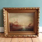 Lucky Vintage olieverf schilderij 1923 originele lijst, Ophalen of Verzenden